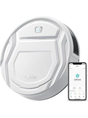 Smart Robot Vacuum with Strong Suction, 120 Min Runtime, Low Noise, Pet Hair